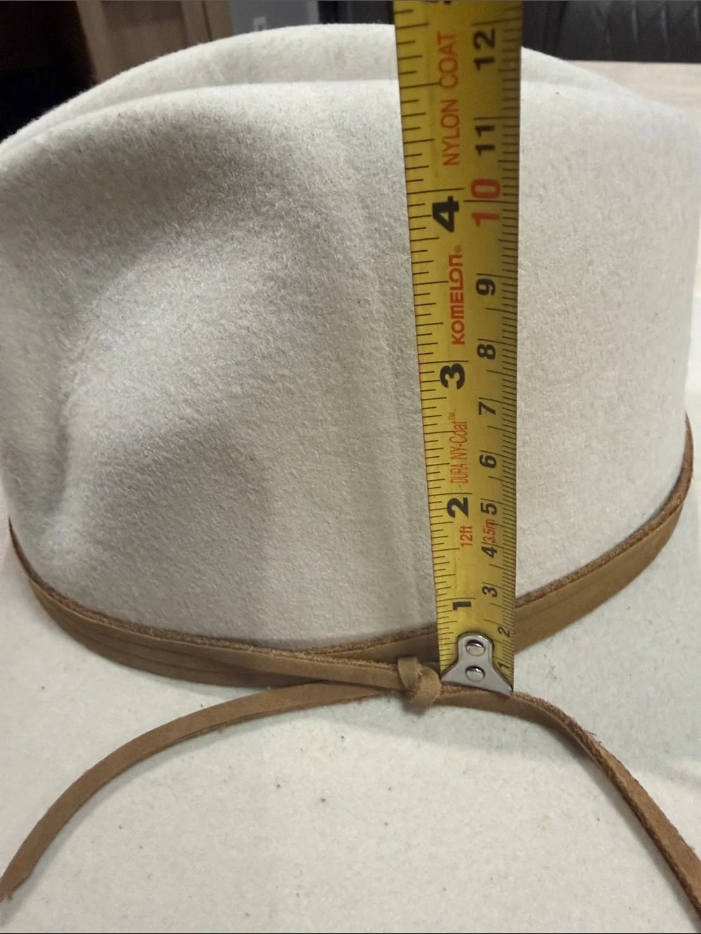 Patina The Aria Tan Wool Fedora Western Hat Handcrafted Wide‎ Brim M